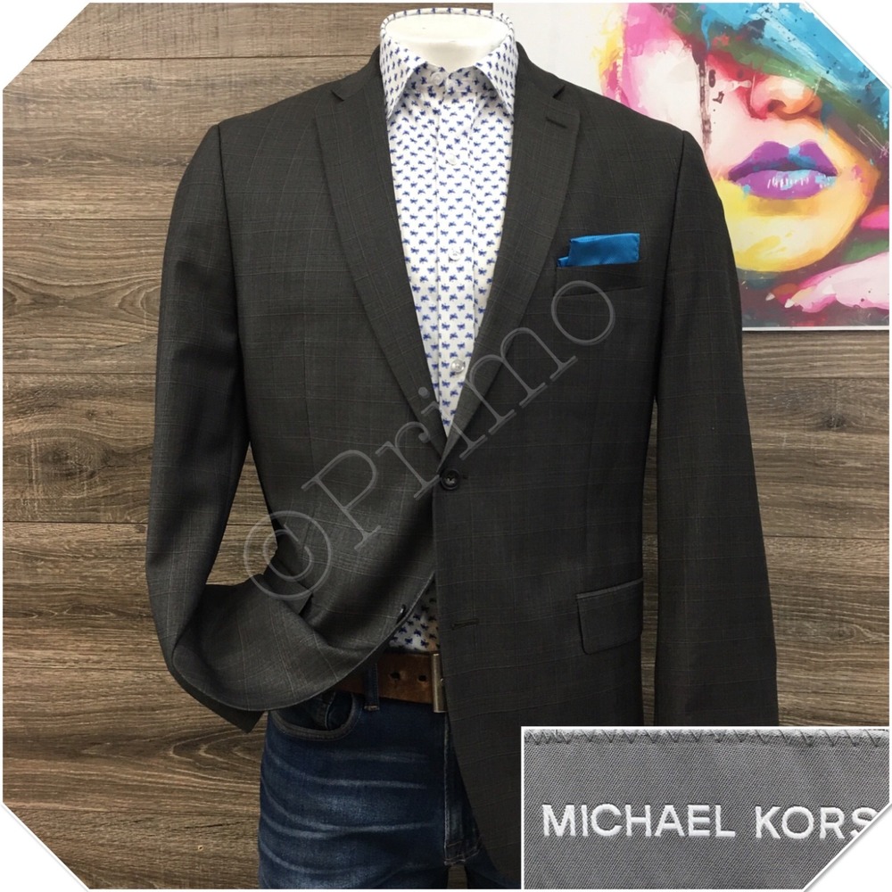 MICHAEL KORS Mens Wool Blazer Sport Coat Casual Jacket Size 44R Classic Suit